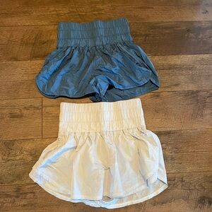 FP Movement by Free People Silver and Blue Athletic Shorts